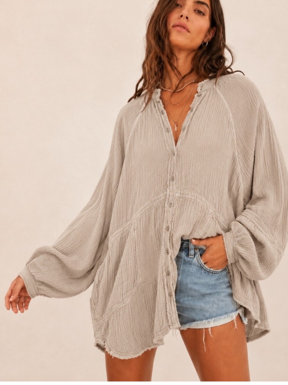 New Free People Summer Daydream button down